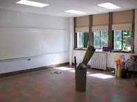 Empty English room at the 1918 Building