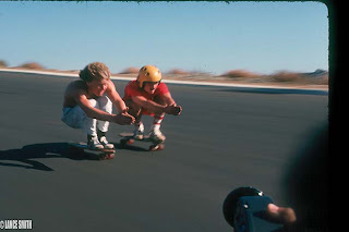 Ty Page and Bruce during the filming of Spinning Wheels