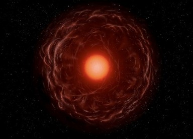 ilustração de uma estrela gigante vermelha