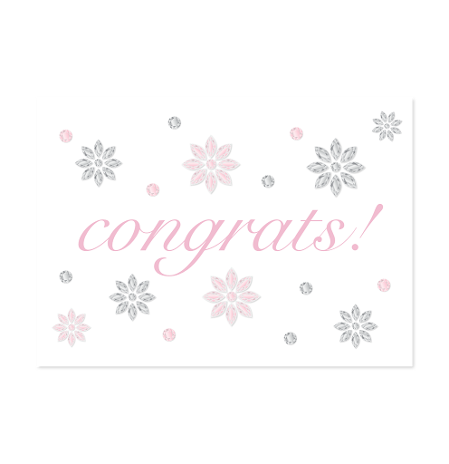 Glitter flowers can decorate thank-you notes or send along a 
