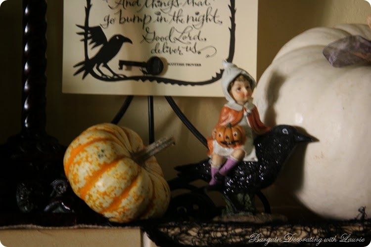 Halloween Mantel-Bargain Decorating with Laurie