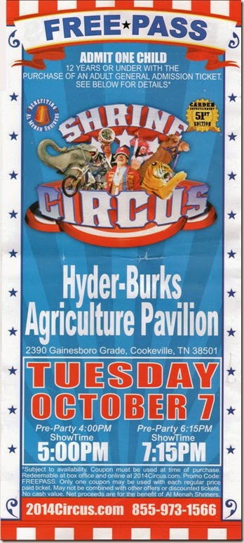 circus ticket