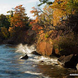 Waves and Fall Color / Madeline Island / Big Bay State Park / Wisconsin