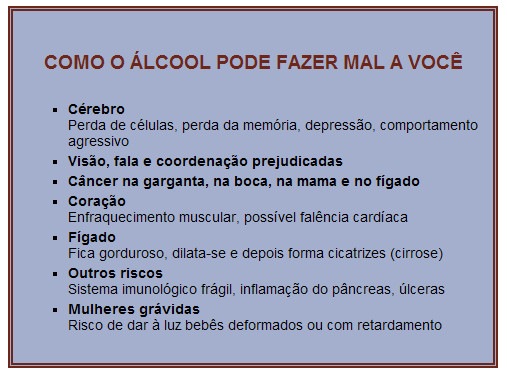 alcool mal a voce