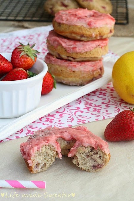 Strawberry and Lemon Frosted Donuts - Life made Sweeter 3.jpg