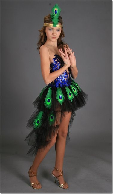 Ideas disfraz casero de pavo real para niñas | Disfraz casero
