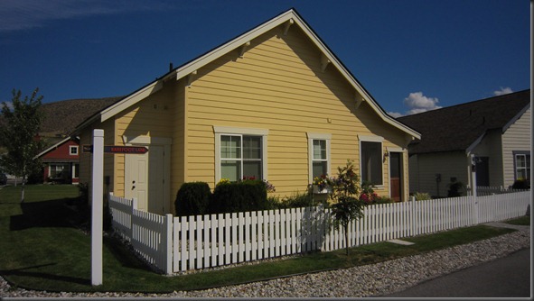 There are cottages of assorted designs and sizes, all with small 