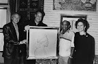 Portrait of Jimmy Hendirx presented to Mr Hendrix Senior by Dan Akroyd
