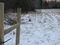 Cross fence in progress