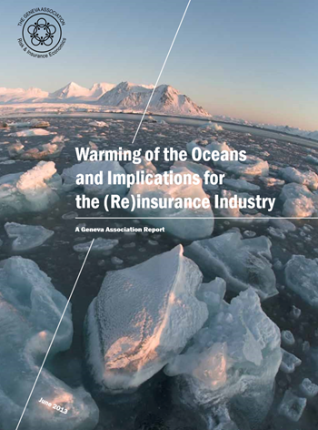 Cover of 'Warming of the Oceans and Implications for the (Re)insurance Industry: A Geneva Association Report'. Photo: Shutterstock Incredible Arctic / The Geneva Association