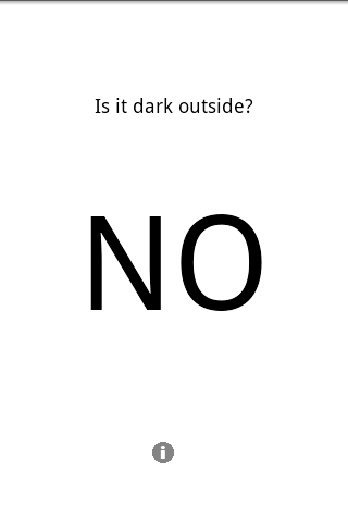 Is it dark outside