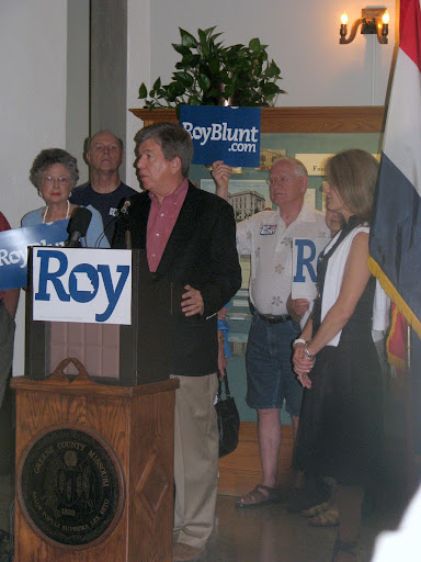 Roy Blunt Speaks at the Historic Courthouse about his campaign for the US Senate. (Photo by: Kenrick Nobles)