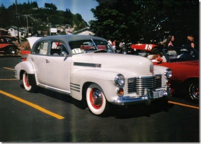 35 1941 Cadillac 4-Door Sedan in the Rainier Shopping Center parking lot for Rainier Days in the Park on July 13, 1996