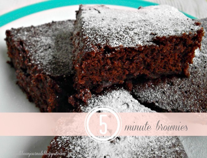 Five Minute Brownies: lush, decadent and FAST! | Jellibean Journals