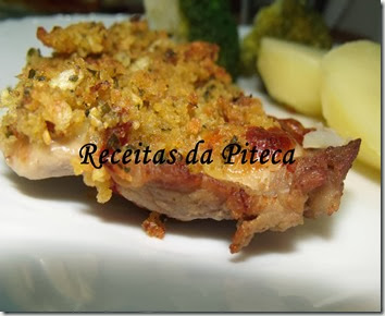 Febras com crosta de broa-empratado