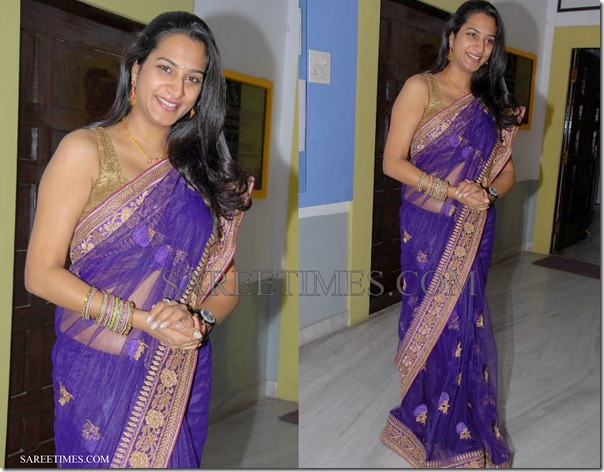 Surekha_Vani_Blue_Saree