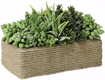 Bring rope into the garden or use it as a centerpiece with this rectangular planter. (homedecorators.com) Bring rope into the garden or use it as a centerpiece with this rectangular planter. (homedecorators.com)