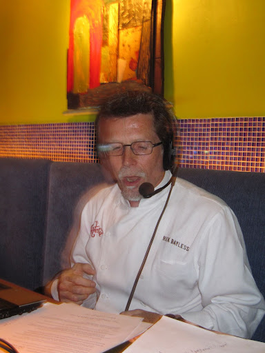 Rick interviewing his guests. Rick interviewing his guests.