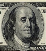 c0 Ben Franklin on the $100 bill.