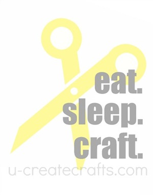 Free Printable Eat. Sleep. Craft. {yellow}