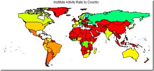 Institute Activity World Map Institute Activity World Map