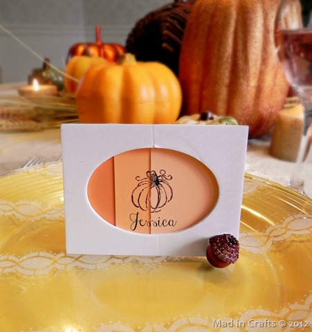 easy ombre thanksgiving placecard with name