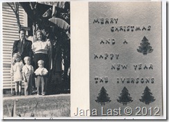 Iverson Christmas Card from 1939 