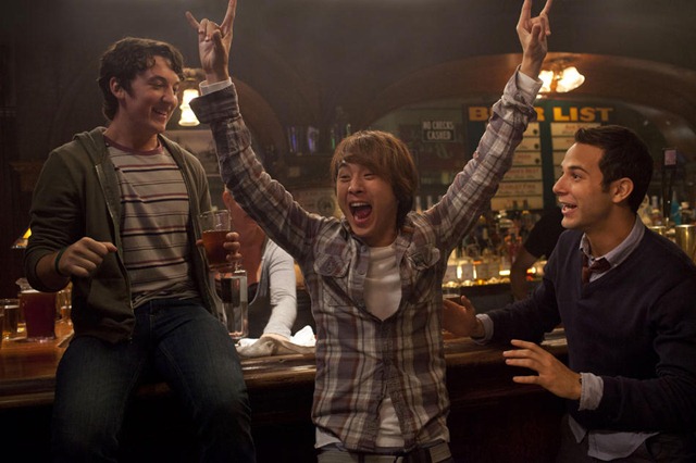 Left to Right.  Miles Teller, Justin Chon, and Skylar Astin star in Relativity Media's 21 and Over.

photo:  John Johnson
© 2011 Twenty One and Over Productions, Inc.