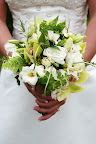 Herbs, ferns, and berries blended with spray roses, lisianthus, and freesia give this bouquet a fresh, just-picked feel.
Photo by Karyn Iserman. Herbs, ferns, and berries blended with spray roses, lisianthus, and freesia give this bouquet a fresh, just-picked feel.
Photo by Karyn Iserman.