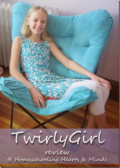 Comfy fit- TwirlyGirl Dresses review at Homeschooling Hearts & Minds