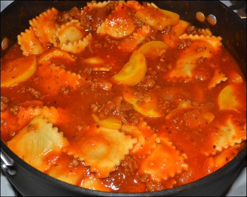 cover and cook ravioli
