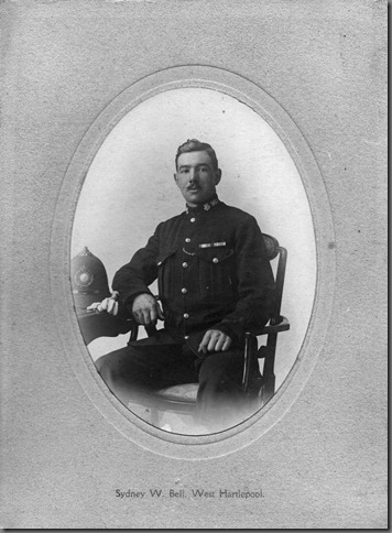Help Wanted<br />P.C. 981 Sydney Bell. West Hartlepool.<br /><br />I am in possession of this and several other photographs of P.C. Sydney Bell but to my chagrined I can’t recall from I got them.<br />Can anyone out there enlighten me regarding the history of this officer and details of his career please .I’m afraid my memory isn’t what it used to be!<br /><br />Alan S. Watson Editor of Durham Peeler magazine Help Wanted<br />P.C. 981 Sydney Bell. West Hartlepool.<br /><br />I am in possession of this and several other photographs of P.C. Sydney Bell but to my chagrined I can’t recall from I got them.<br />Can anyone out there enlighten me regarding the history of this officer and details of his career please .I’m afraid my memory isn’t what it used to be!<br /><br />Alan S. Watson Editor of Durham Peeler magazine