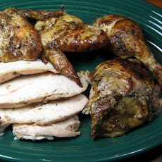 Nutmeg Chicken Under a Cast-Iron Skillet