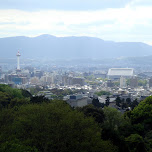 gorgeous view of kyoto and kyoto tower from kiyomizu in Kyoto, Japan 