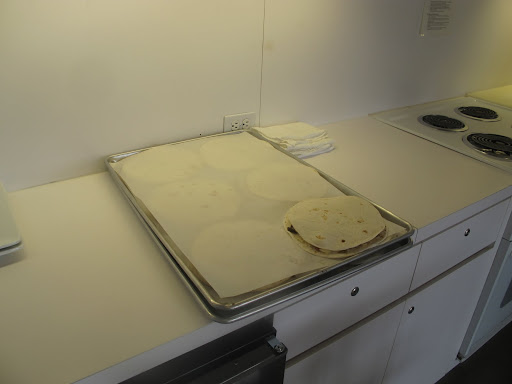 Quesadillas hang out while RD and Lo search for the stovetop grills
