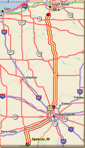 Spencer to South Bend Spencer to South Bend