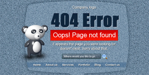 404 Error Screen - 404 Pages Specialty Pages