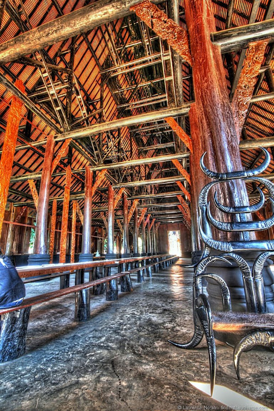 Black temple Chiang Rai interior hall and chair 2 final