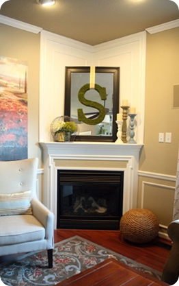 Over the fireplace from Thrifty Decor Chick