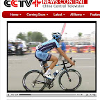 Sea Keong Loh from the Marco Polo Cycling Team at Chinese national television CCTV.