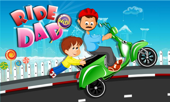 لعبة ركوب السكوتر مع بابا Ride with Dad للأندرويد