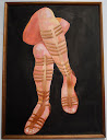 22x30 "Gladiator Sandals." Acrylic and ink on paper.