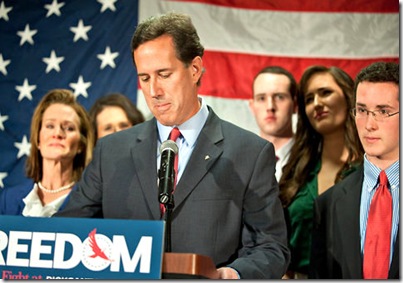 Santorum Suspending Campaign 4-10-12