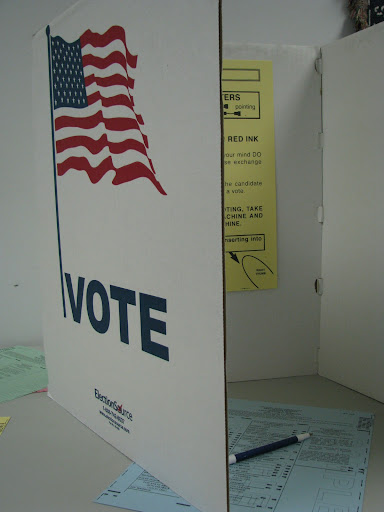 Richard Struckhoff, county clerk, explains that the August 3 ballot features four Party Primaries (Democrat, Republican, Libertarian, and Constitution), and one statewide issue. Voters can only request one party when filling out a ballot. (Photo by: Brittni Bynum)