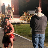 Our Tribe's Chief, Adam, Making Nice with a Maori Warrior - Rotorua, New Zealand