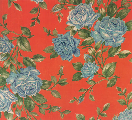 Another fantastic machine-printed cotton cloth that was used on the back of an Uzbek embroidery.