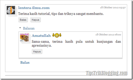 Modifikasi Treaded Comment Versi 2