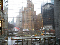 Wall of glass.