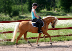 Dressyrträning för Freja och Game Over juli 2011