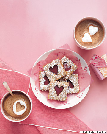 Pecan Linzer Cookies With Cherry Filling. (marthastewart.com)